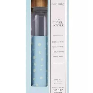 Sky Blue Glass Water Bottle